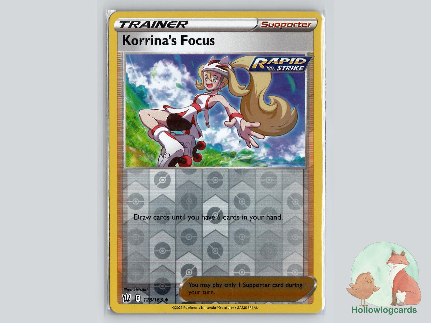 Korrina's Focus (128/163) - Battle Styles Pokémon Card