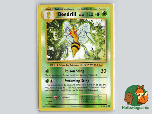 Beedrill (7/108) - Evolutions Pokémon Card