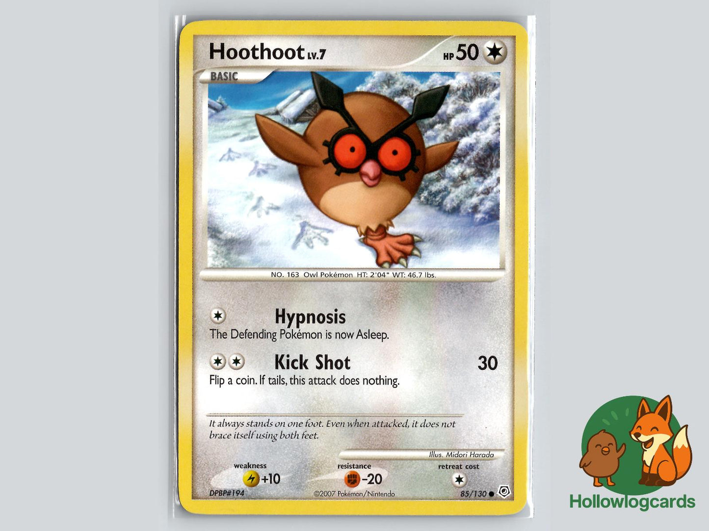 Hoothoot (85/130) - Diamond & Pearl Pokémon Card