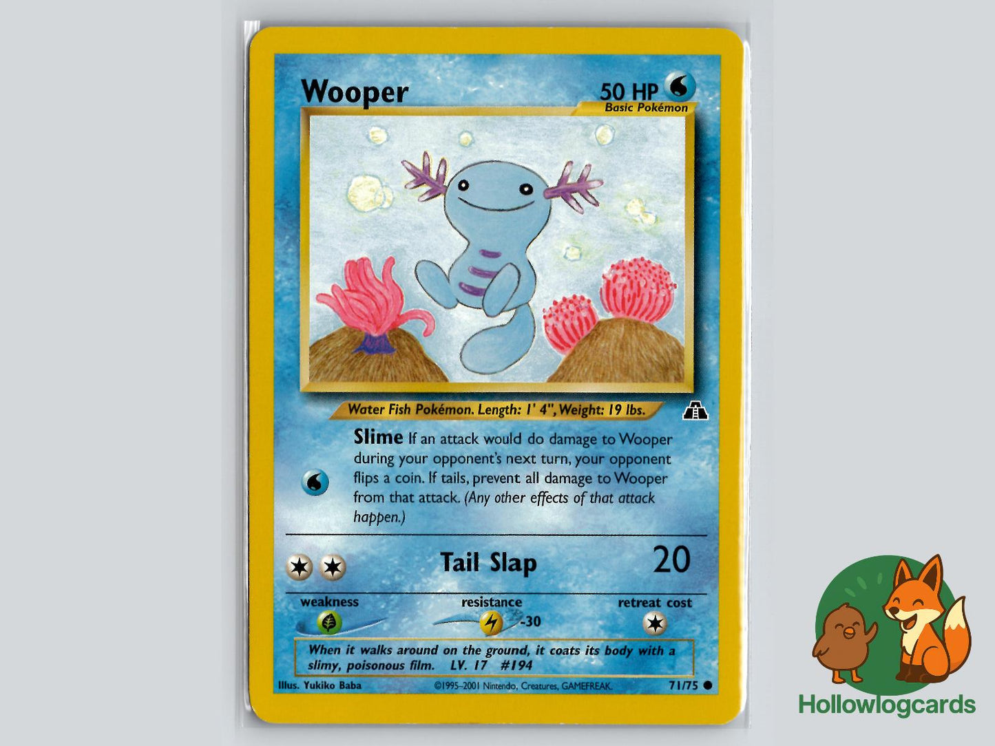 Wooper (71/75) - Neo Discovery Pokémon Card