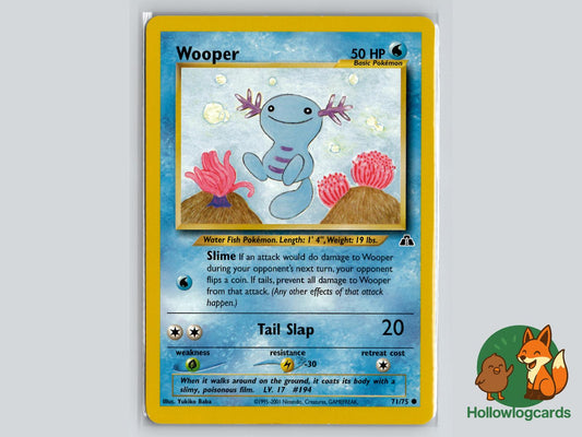 Wooper (71/75) - Neo Discovery Pokémon Card