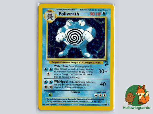 Poliwrath (15/130) - Base Set 2 Pokémon Card