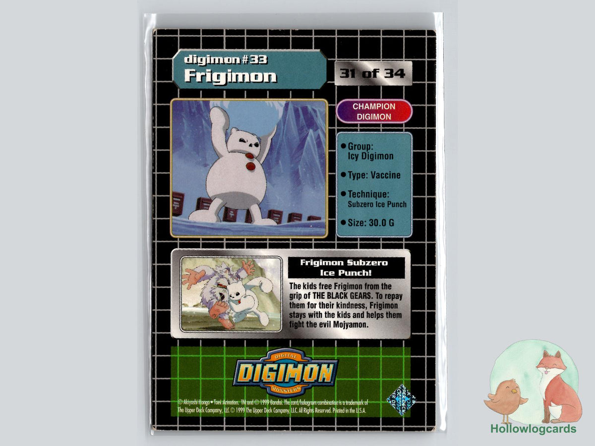 Frigimon #33 (31/34) Exclusive Preview Stamped - 1999 Upper Deck Digimon