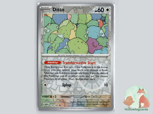 Ditto (132/165) - 151 Pokémon Card