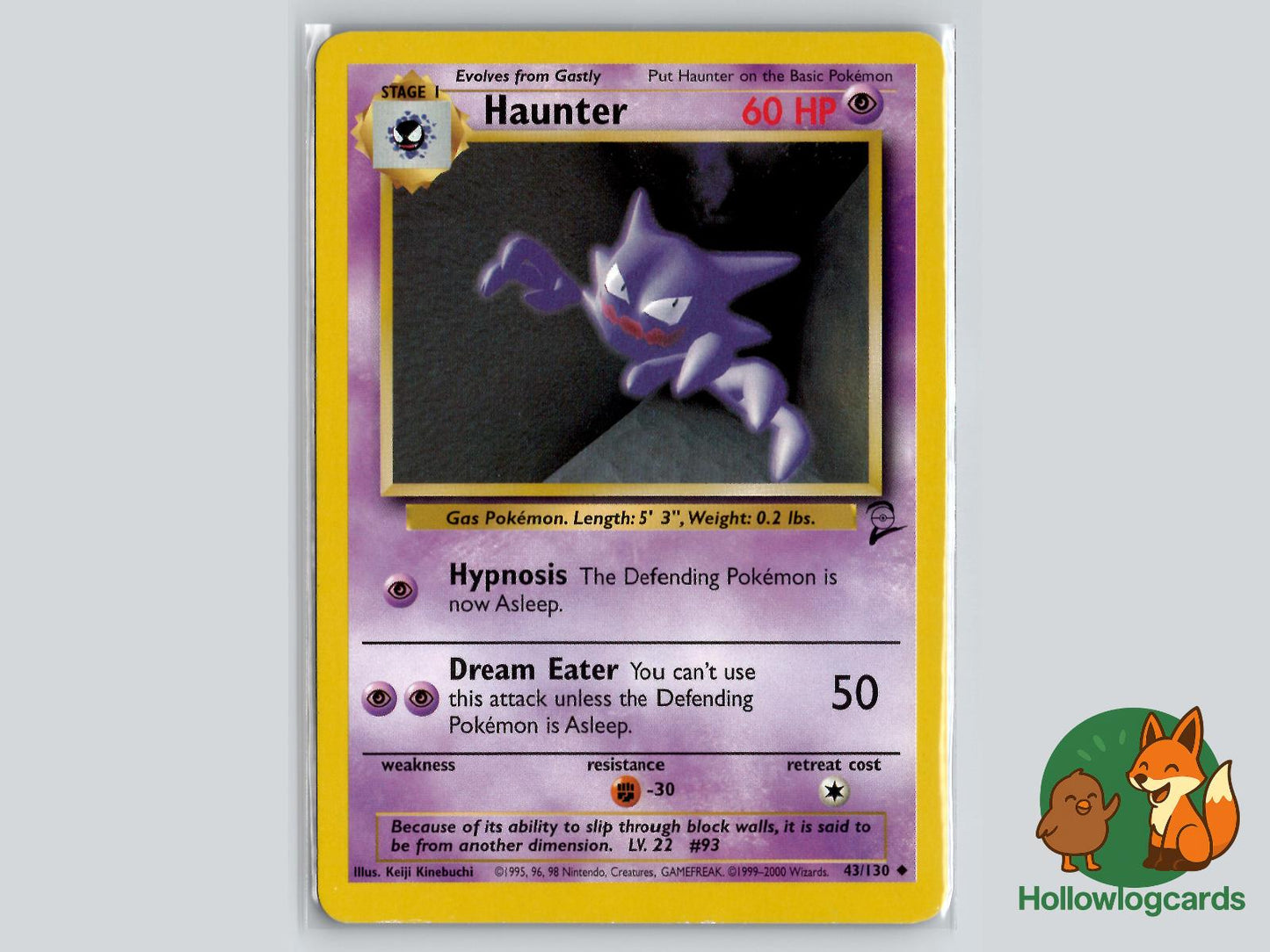 Haunter (43/130) - Base Set 2 Pokémon Card