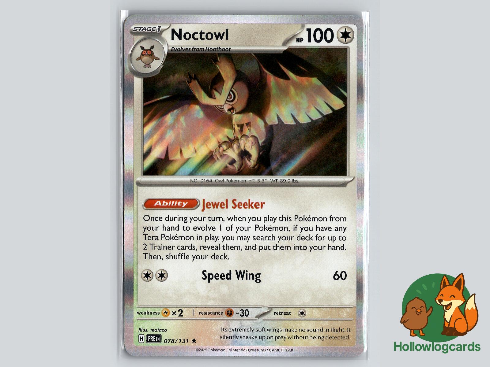 Noctowl (078/131) - Prismatic Evolutions Pokémon Card