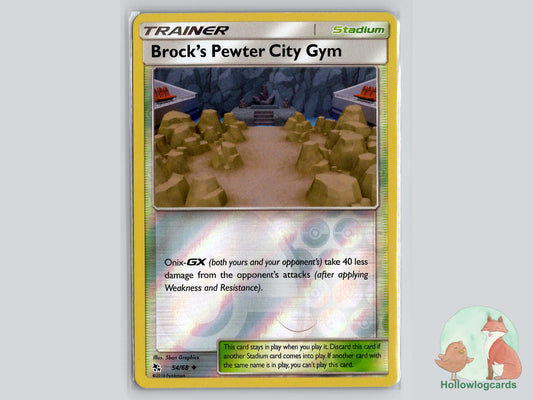 Brock's Pewter City Gym (54/68) - Hidden Fates Pokémon Card
