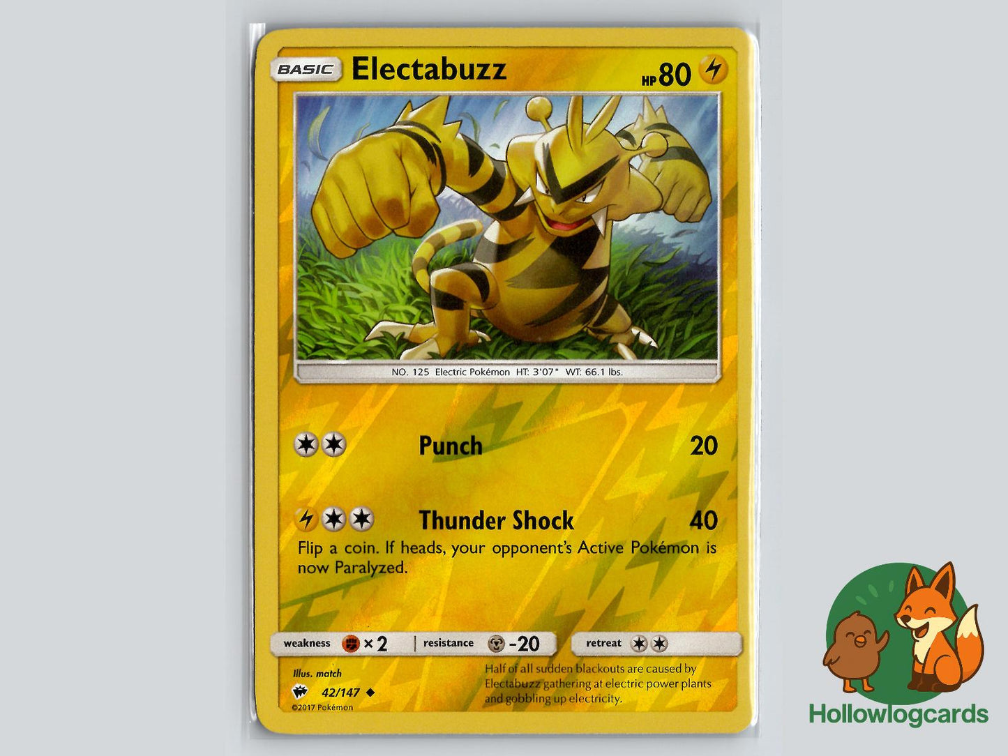 Electabuzz (42/147) - Burning Shadows Pokémon Card