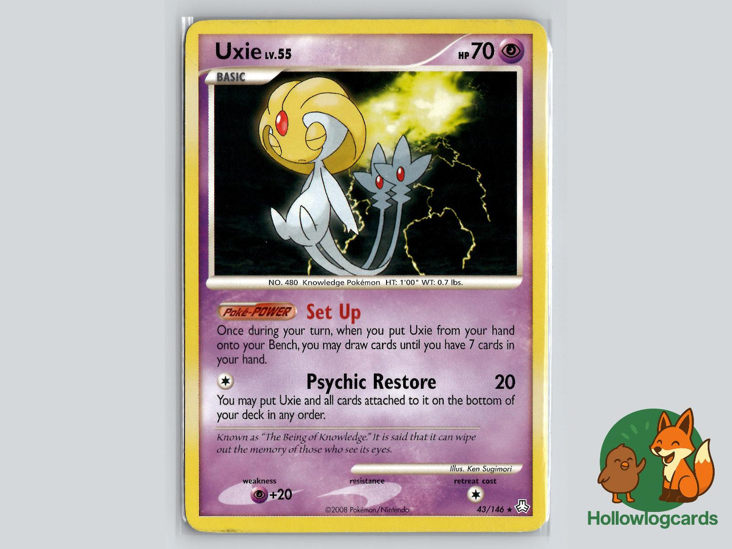 Uxie (43/146) - Legends Awakened Pokémon Card