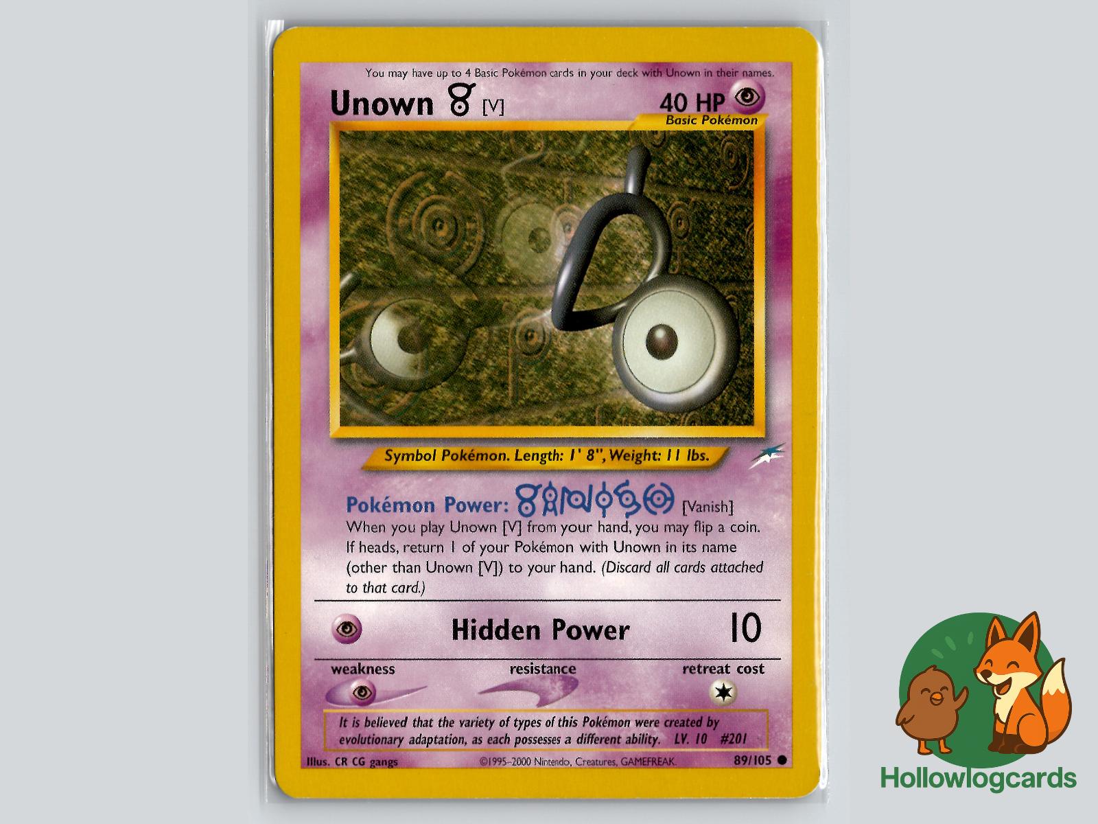 Unown [V] (89/105) - Neo Destiny Pokémon Card