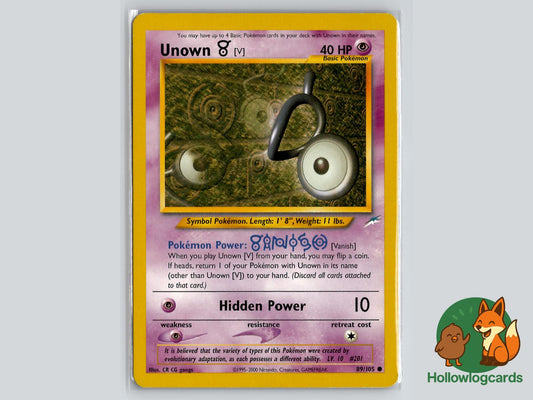 Unown [V] (89/105) - Neo Destiny Pokémon Card