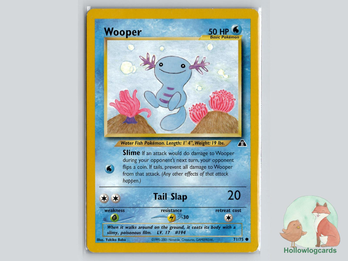 Wooper (71/75) - Neo Discovery Pokémon Card