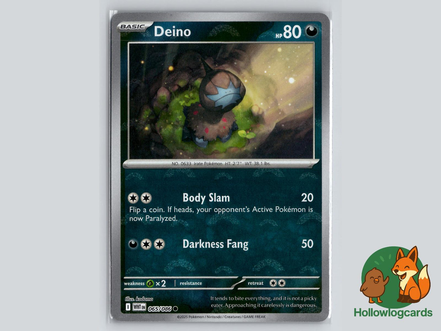Deino (065/086) - White Flare Pokémon Card