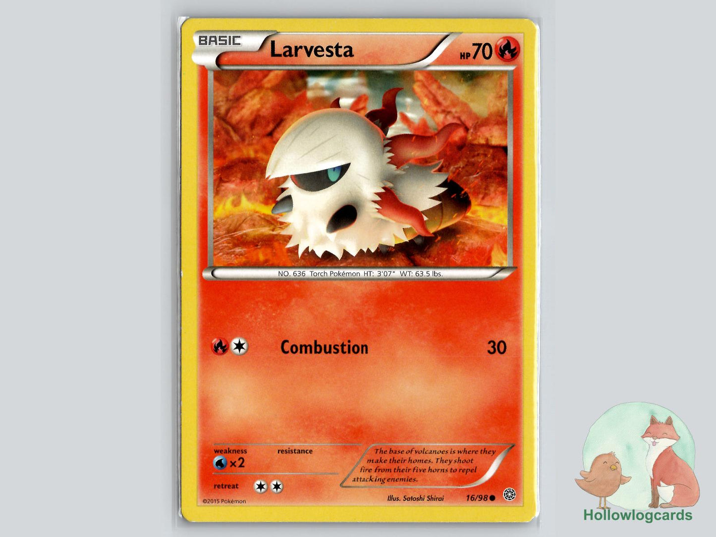 Larvesta (16/98) - Ancient Origins Pokémon Card