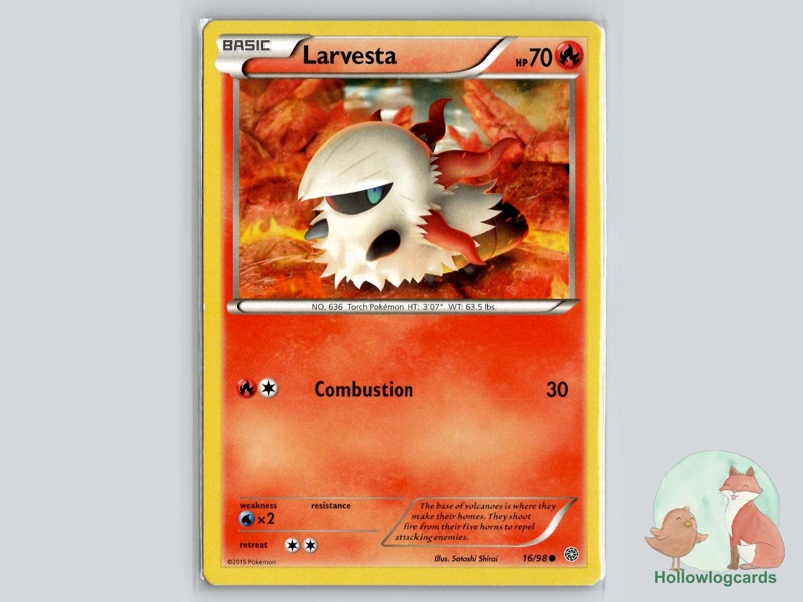 Larvesta (16/98) - Ancient Origins Pokémon Card