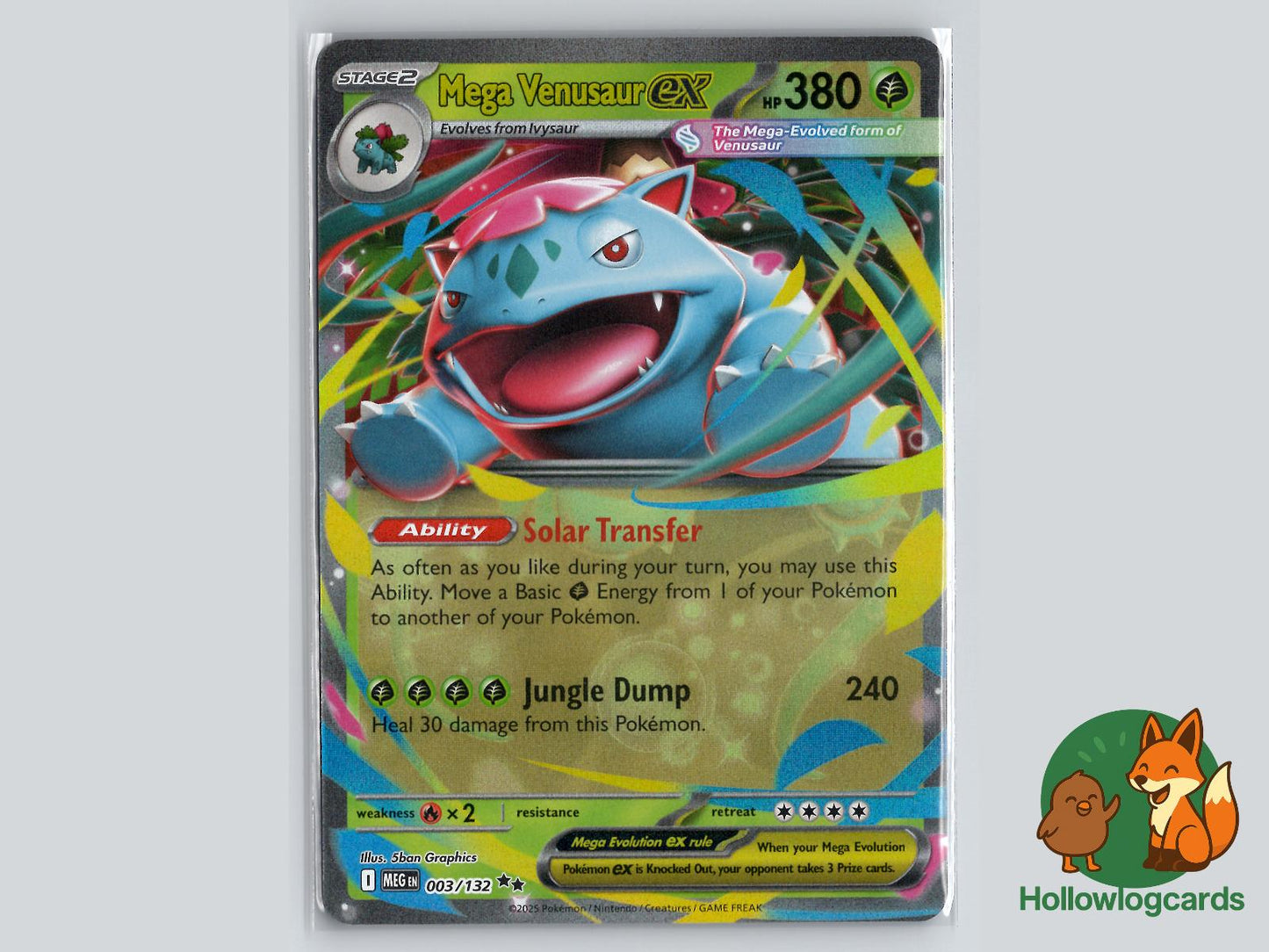 Mega Venusaur ex (003/132) - Mega Evolution Pokémon Card