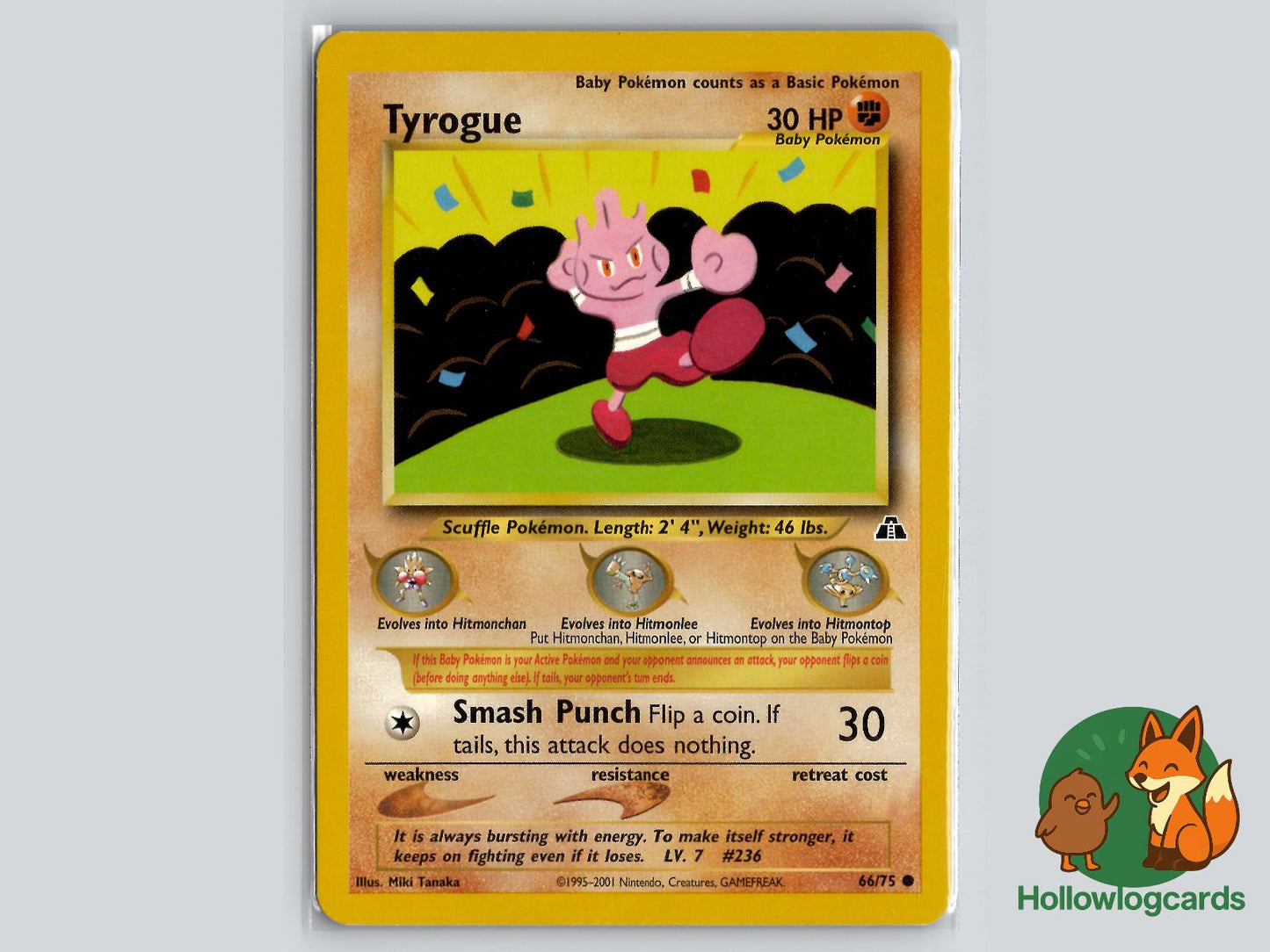 Tyrogue (66/75) - Neo Discovery Pokémon Card