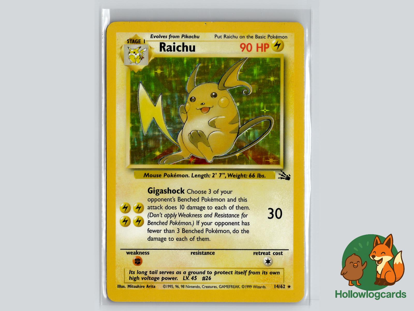Raichu (14/62) - Fossil Pokémon Card