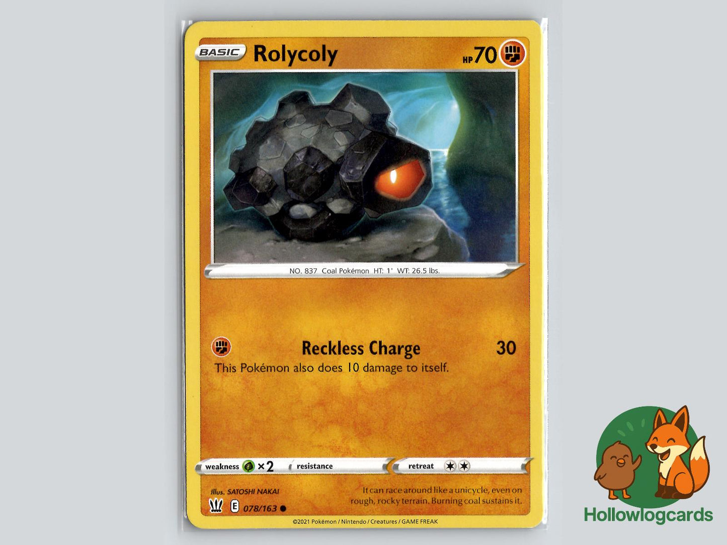 Rolycoly (078/163) - Battle Styles Pokémon Card