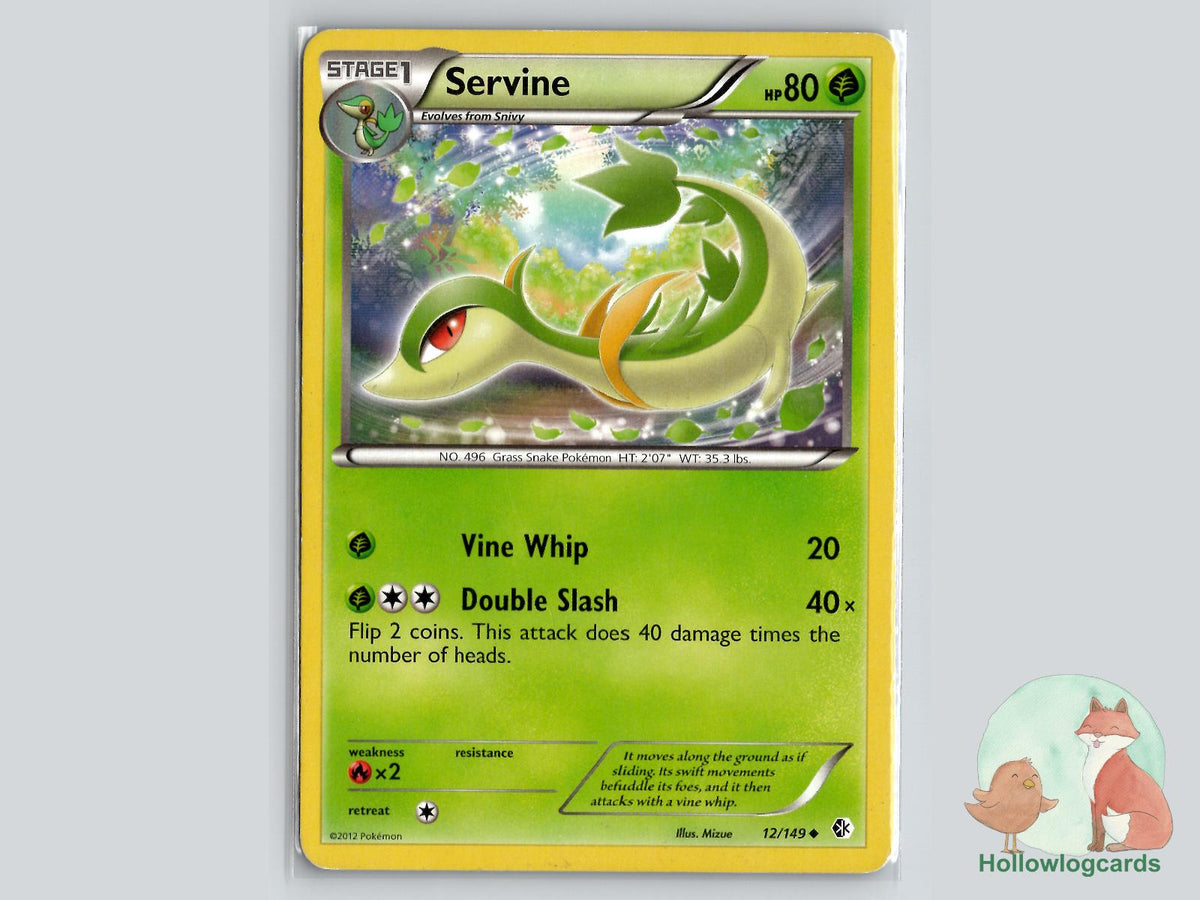 Servine (12/149) - Boundaries Crossed Pokémon Card
