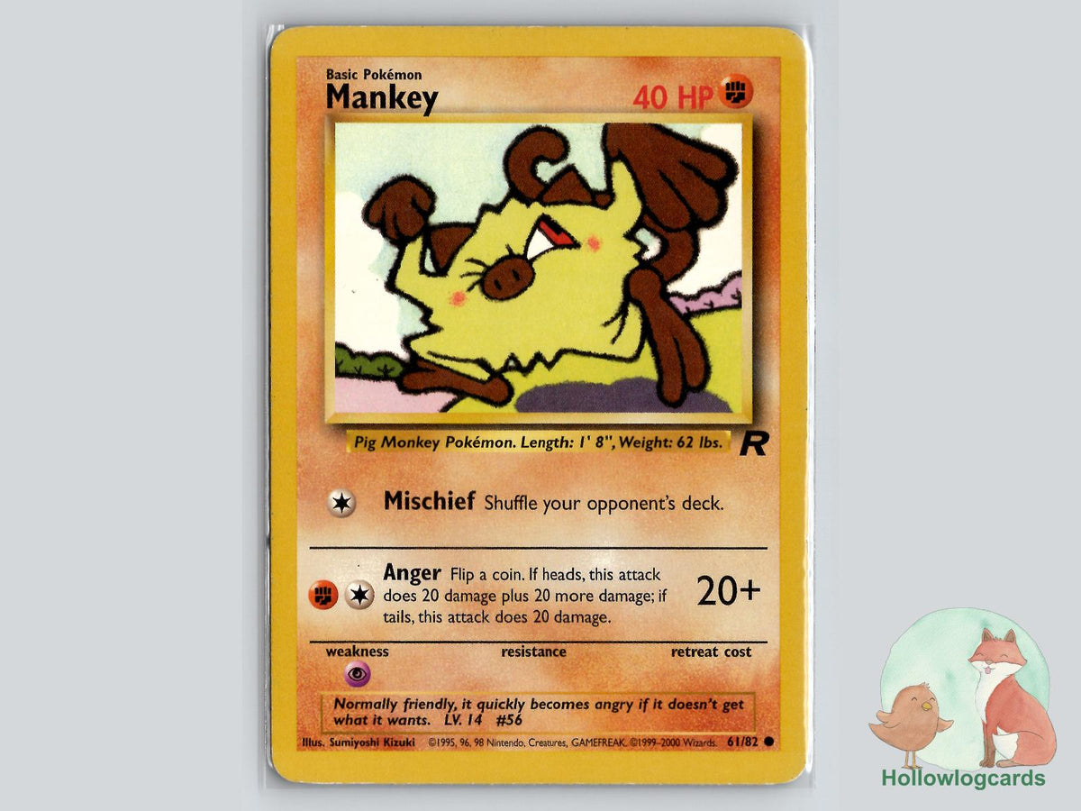 Mankey (61/82) - Team Rocket Pokémon Card