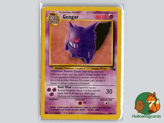 Gengar (20/62) - Fossil Pokémon Card