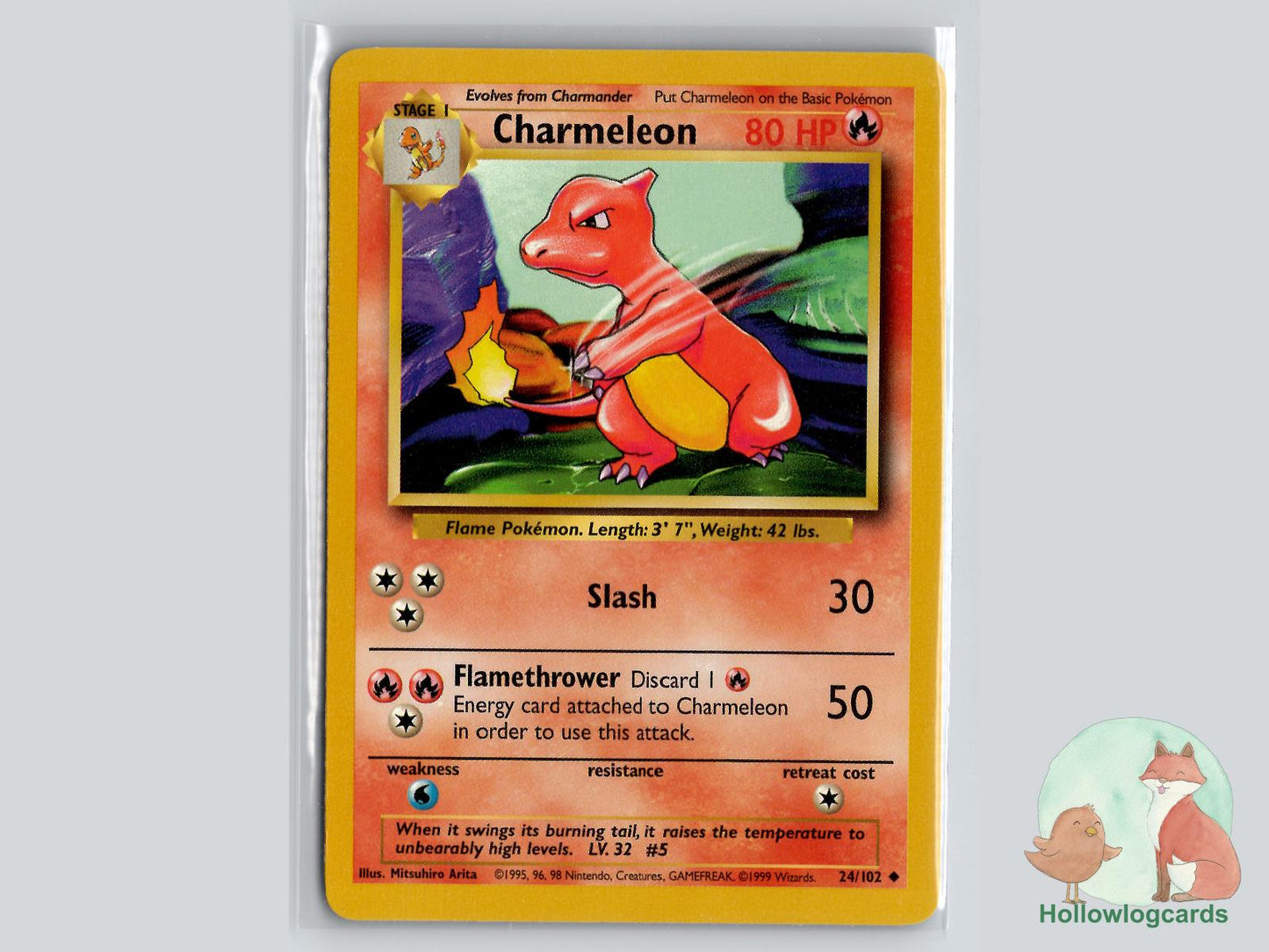 Charmeleon (24/102) - Base Pokémon Card