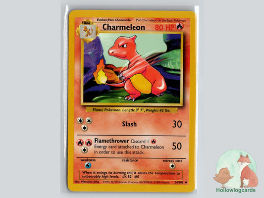 Charmeleon (24/102) - Base Pokémon Card