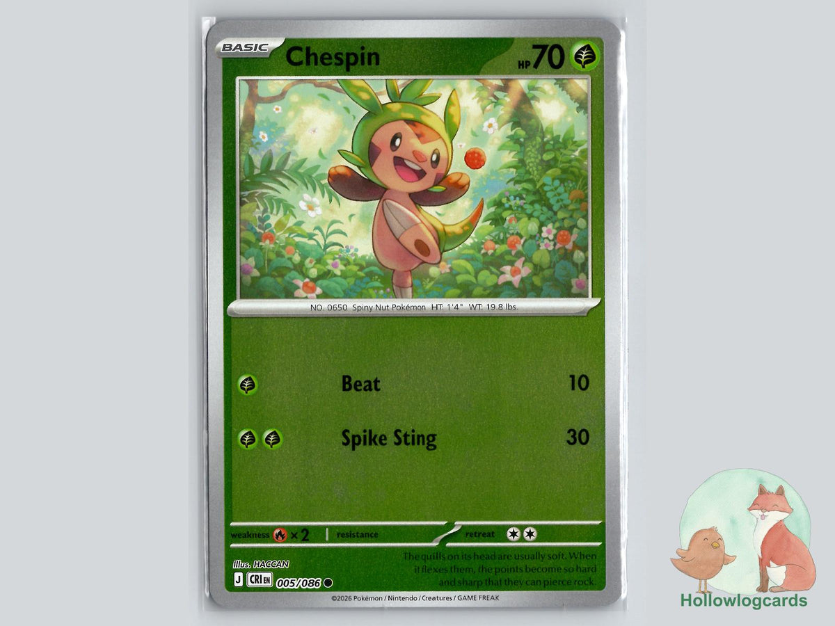Chespin (005/086) Pokémon Card