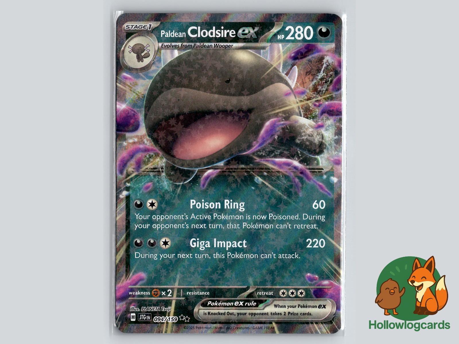 Paldean Clodsire ex (094/159) - Journey Together Pokémon Card