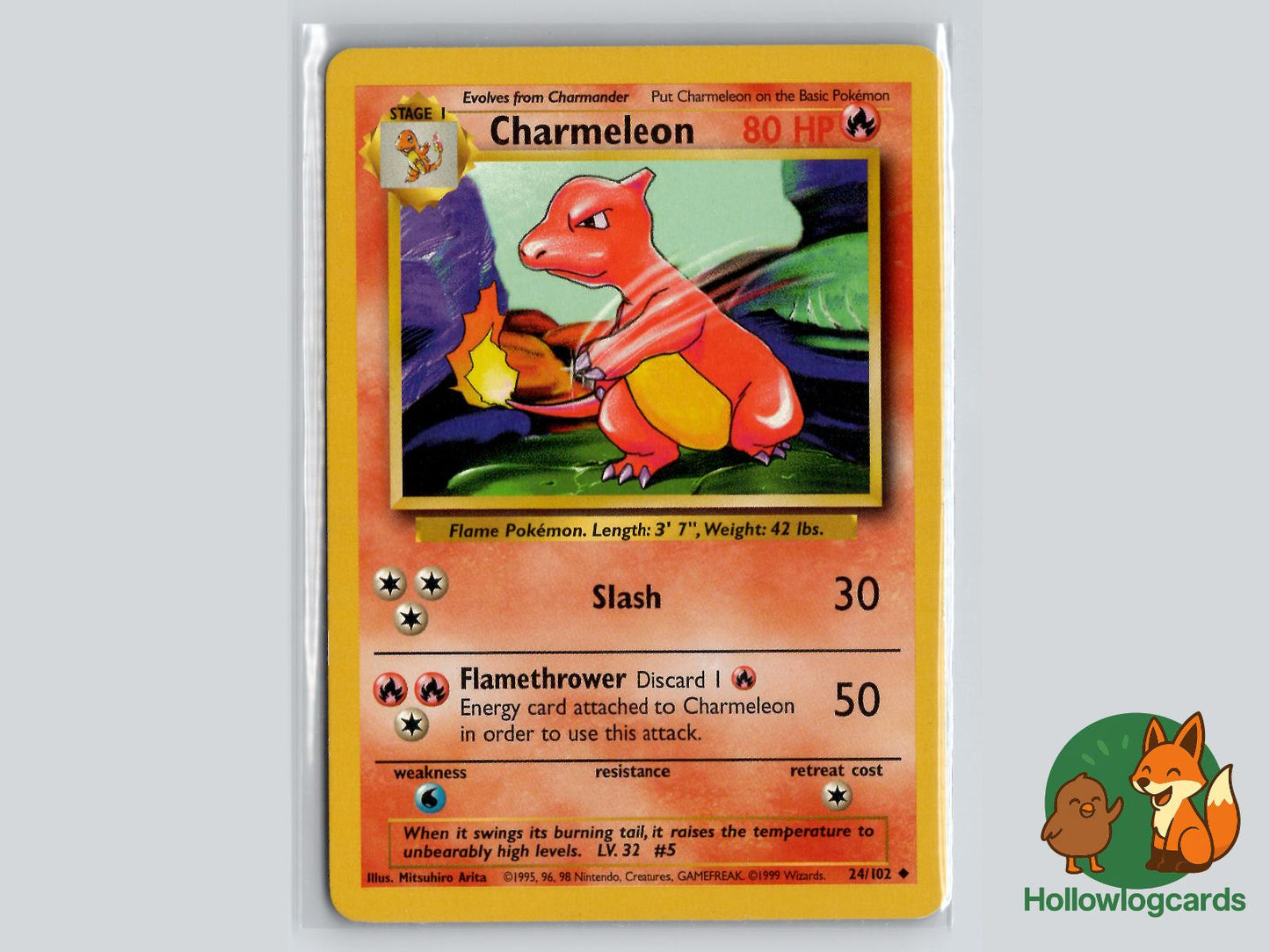 Charmeleon (24/102) - Base Pokémon Card