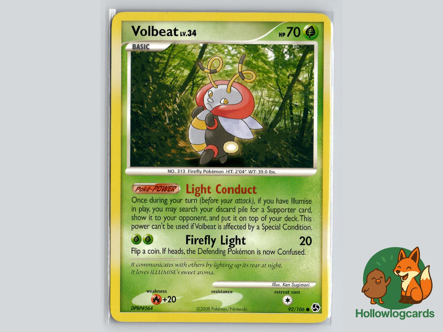 Volbeat (92/106) - Great Encounters Pokémon Card