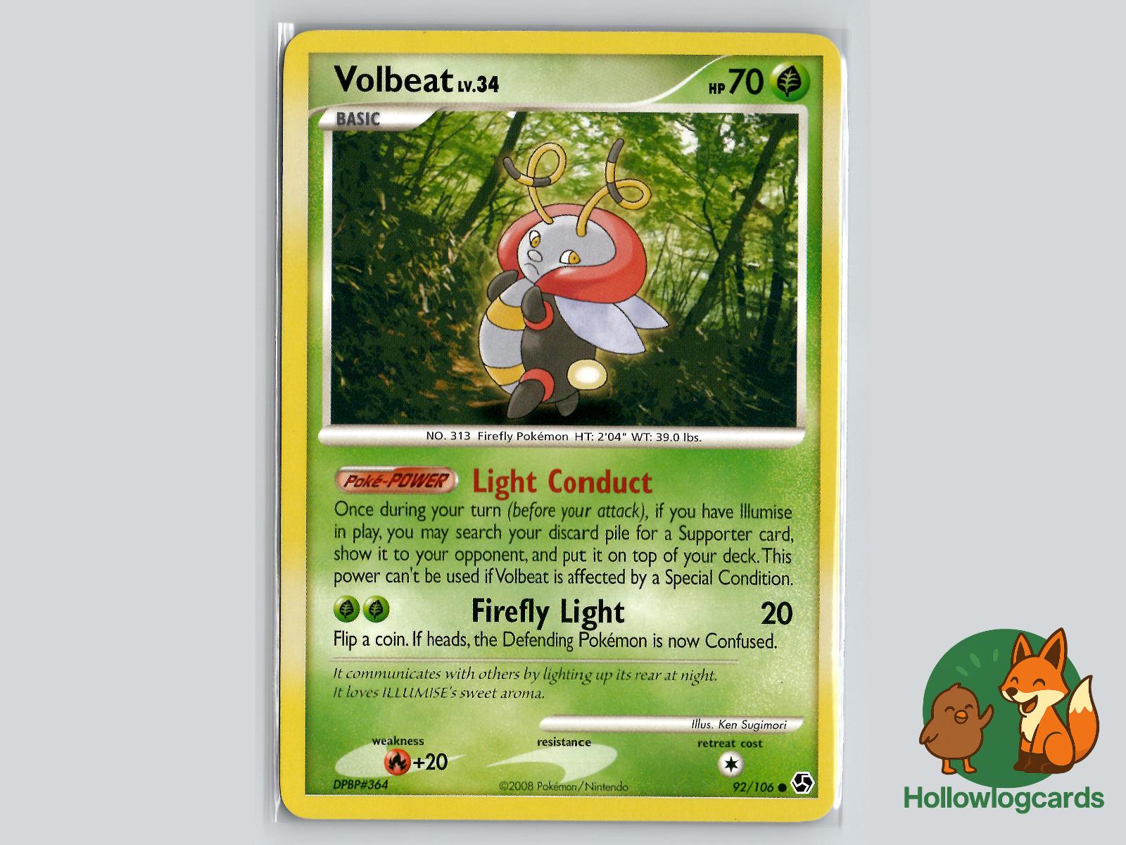 Volbeat (92/106) - Great Encounters Pokémon Card