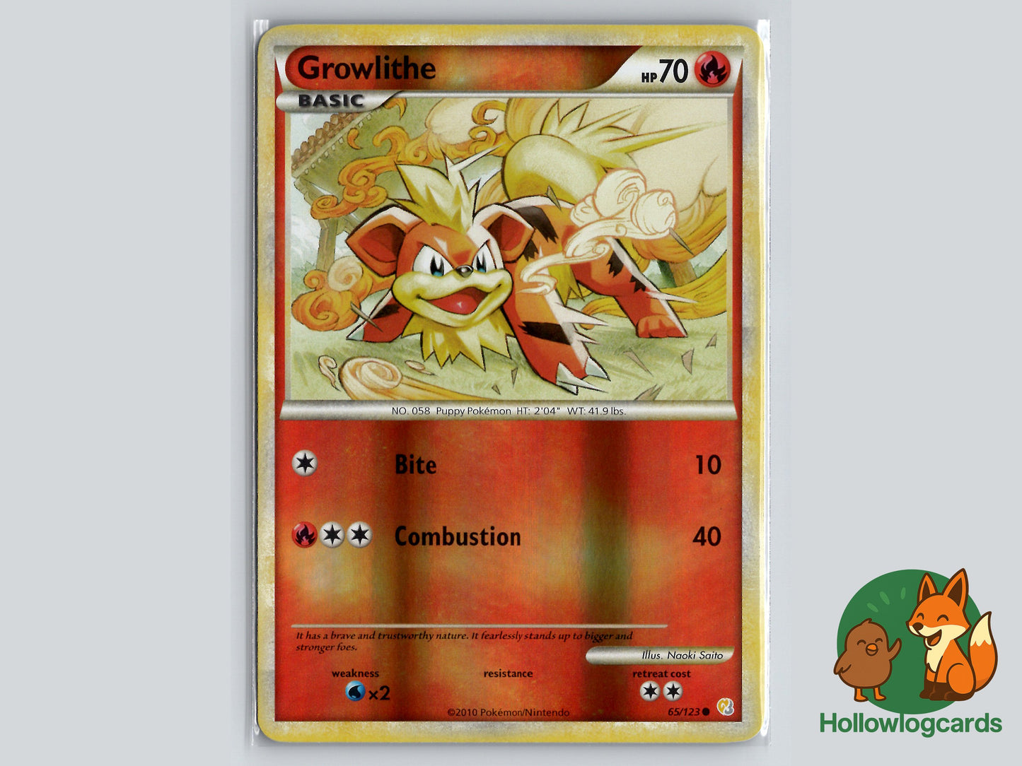 Image of Growlithe HeartGold and SoulSilver (HS) #65