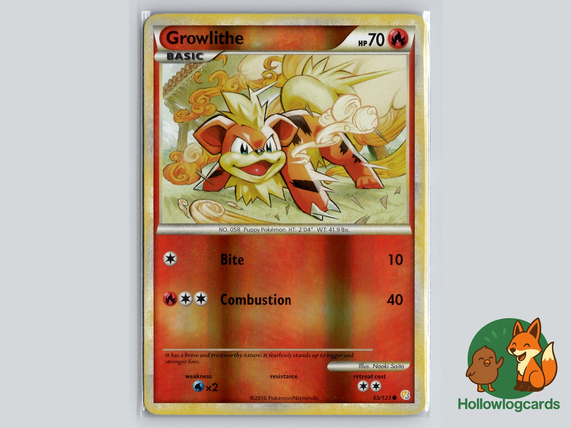 Image of Growlithe HeartGold and SoulSilver (HS) #65