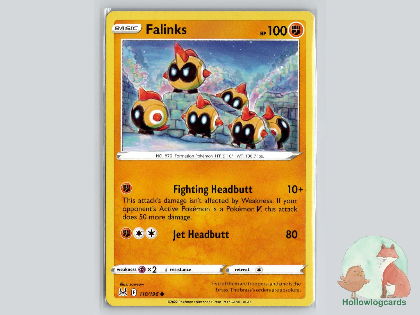 Falinks (110/196) - Lost Origin Pokémon Card