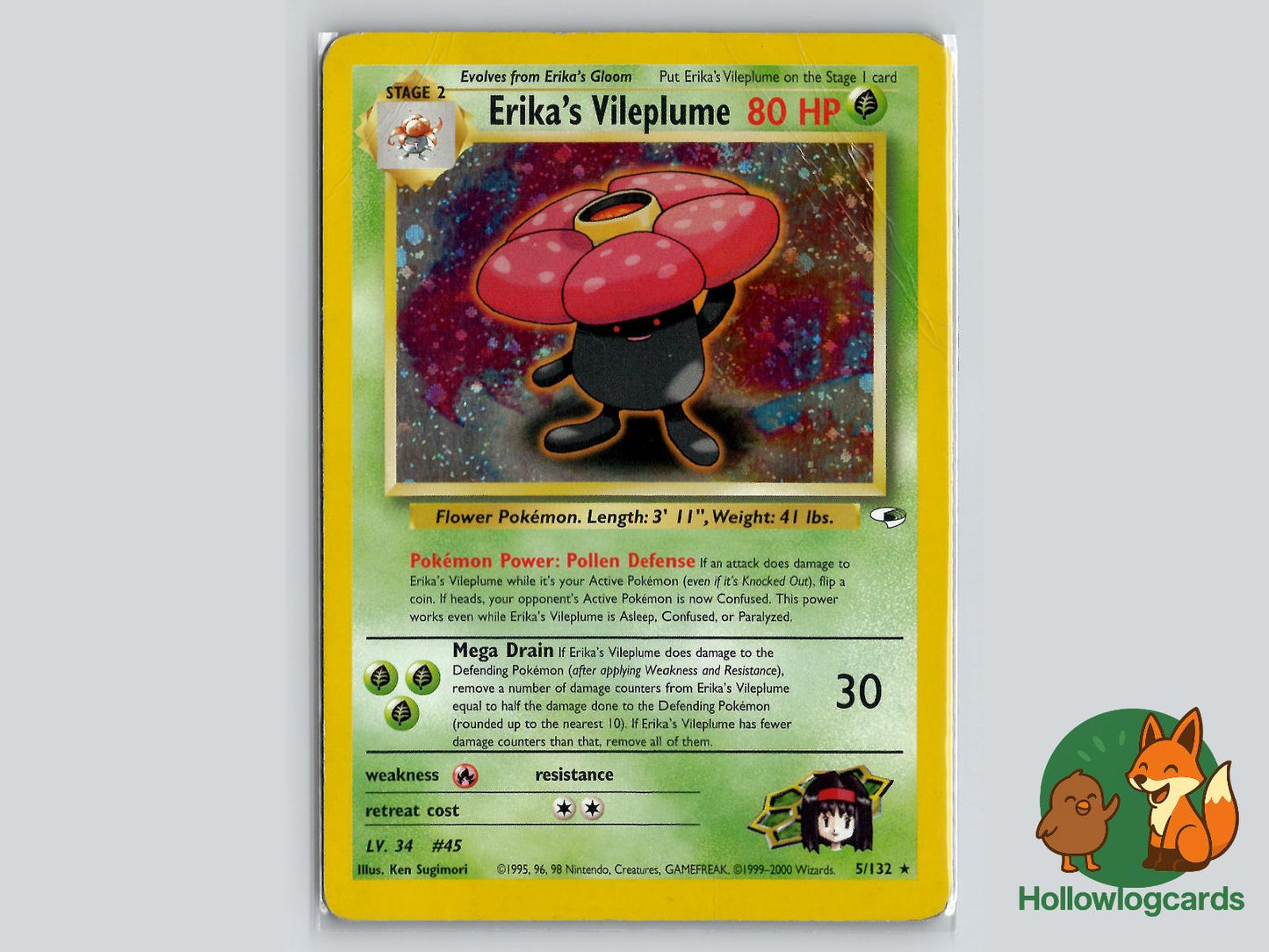 Erika's Vileplume (5/132) - Gym Heroes Pokémon Card