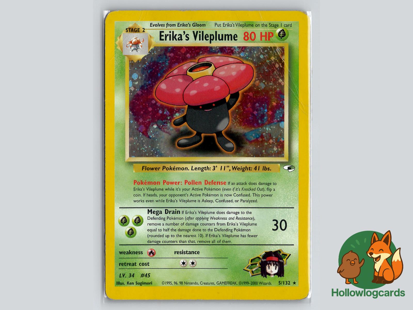 Erika's Vileplume (5/132) - Gym Heroes Pokémon Card
