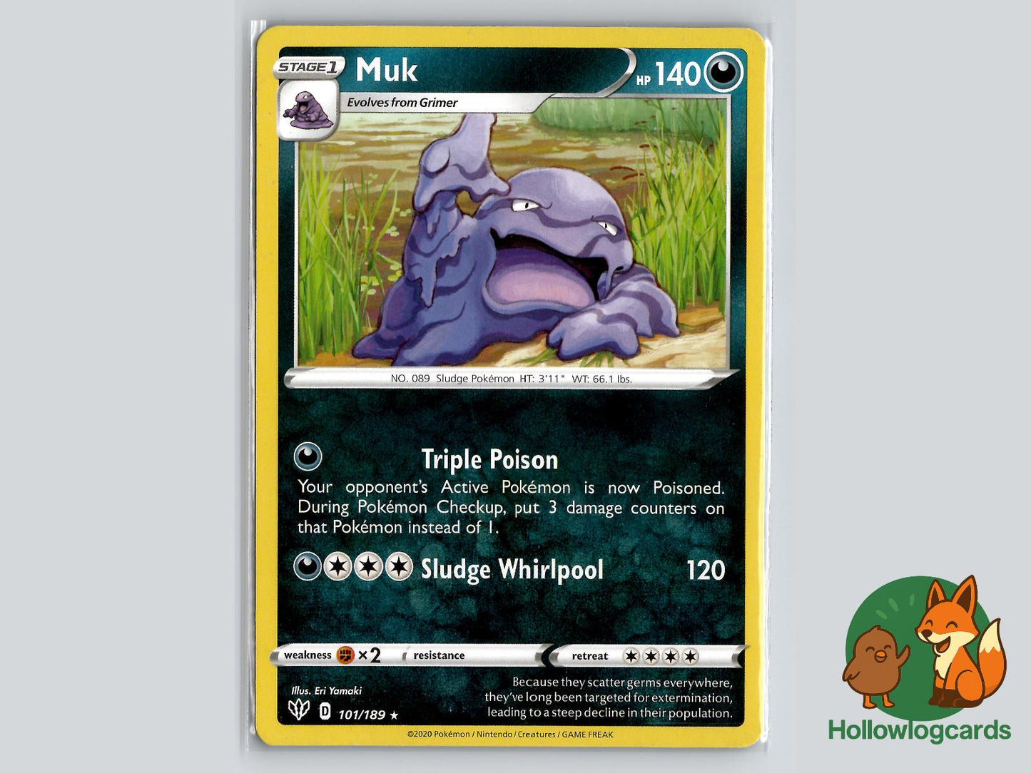 Muk (101/189) - Darkness Ablaze Pokémon Card