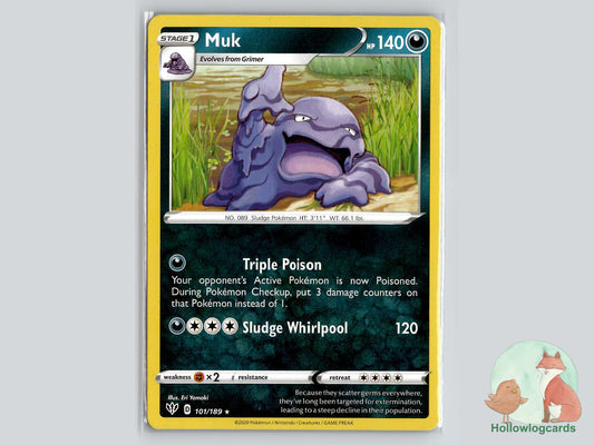 Muk (101/189) - Darkness Ablaze Pokémon Card