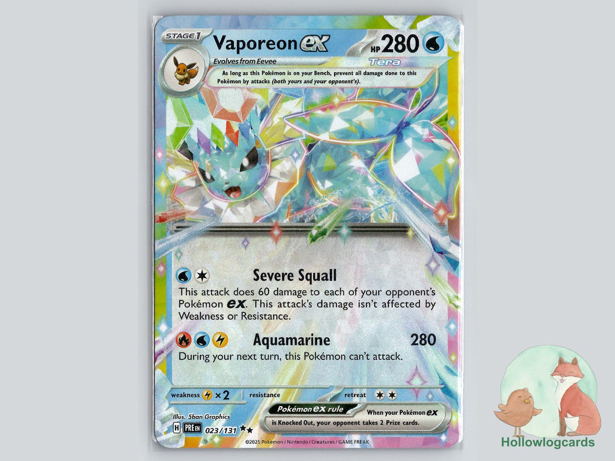 Vaporeon ex (023/131) - Prismatic Evolutions Pokémon Card