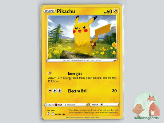 Pikachu (049/203) - Evolving Skies Pokémon Card