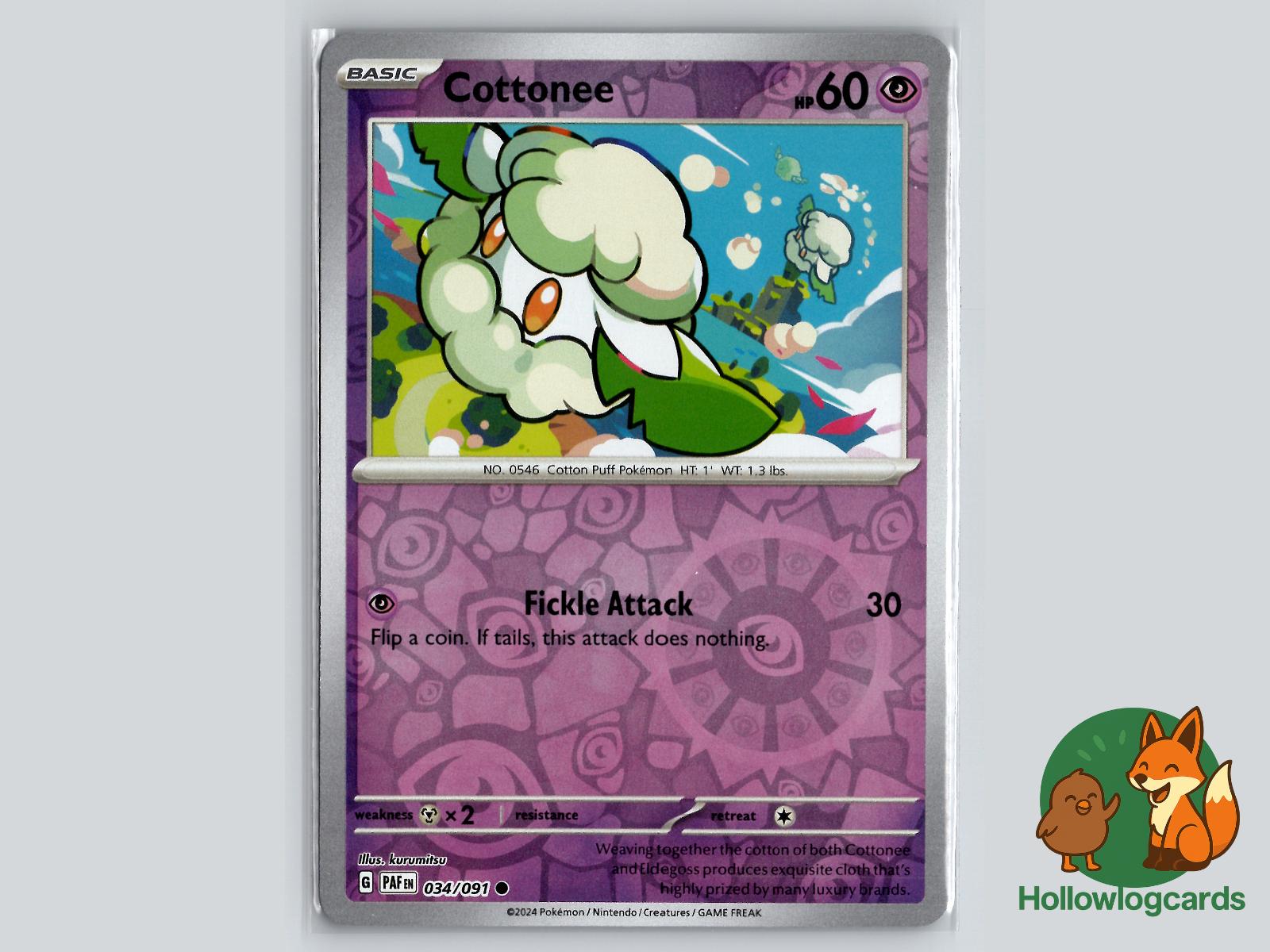 Cottonee (034/091) - Paldean Fates Pokémon Card