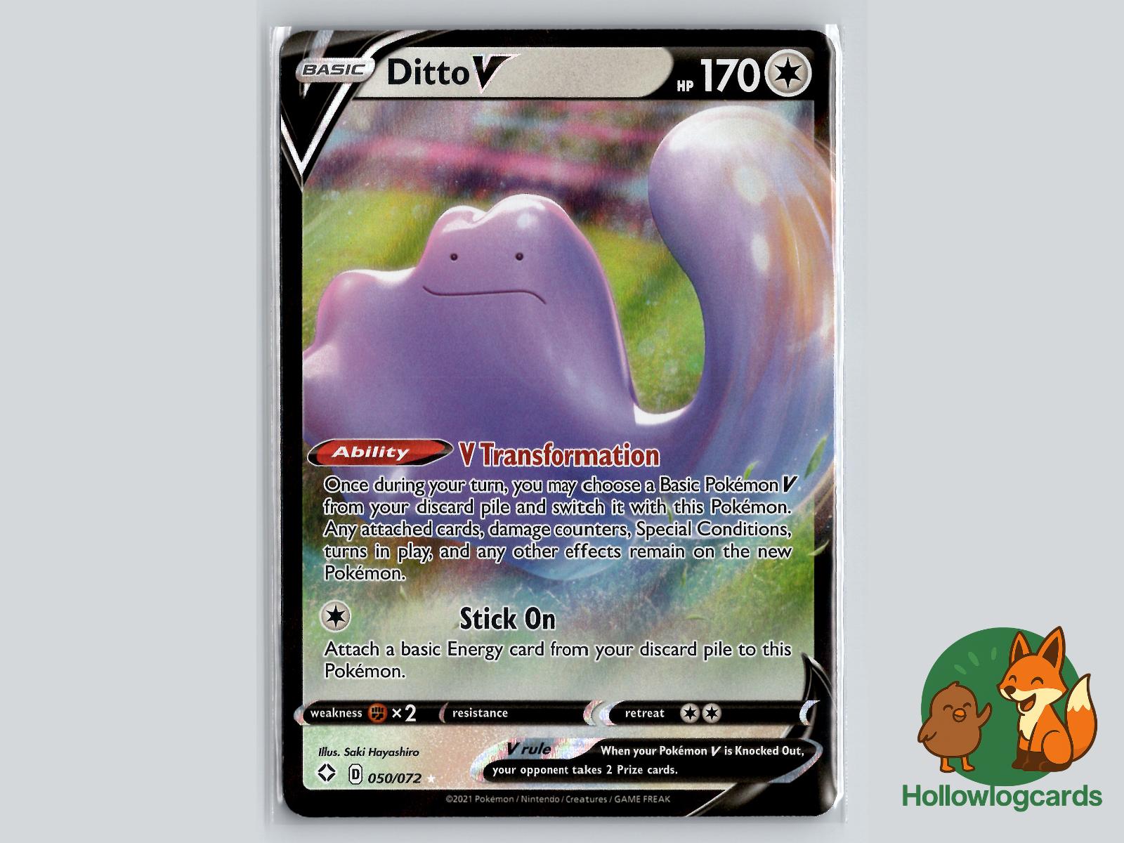 Ditto V (050/072) - Shining Fates Pokémon Card