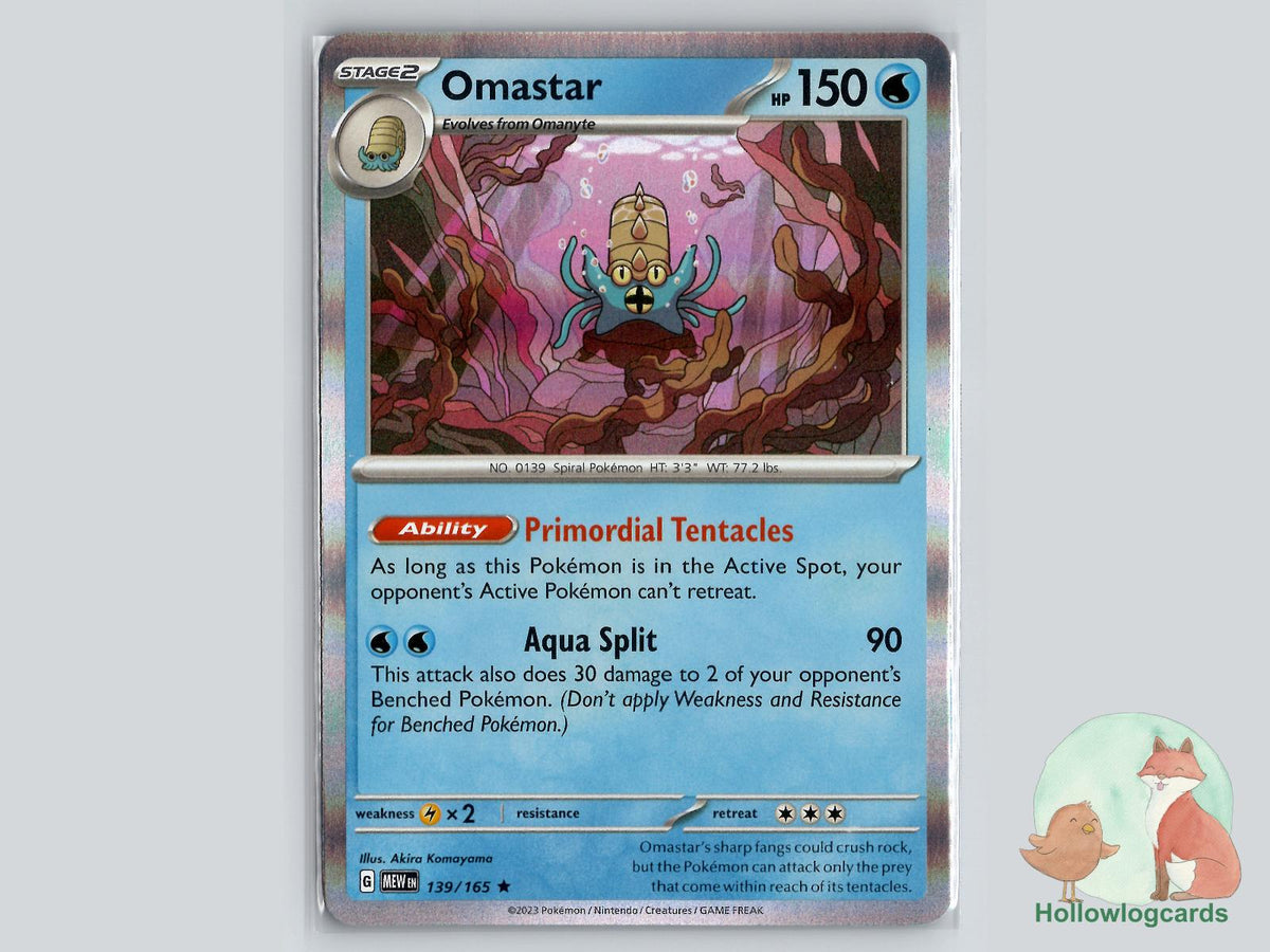 Omastar (139/165) - 151 Pokémon Card