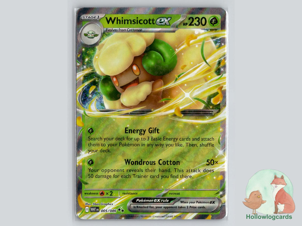 Whimsicott ex (005/086) - White Flare Pokémon Card