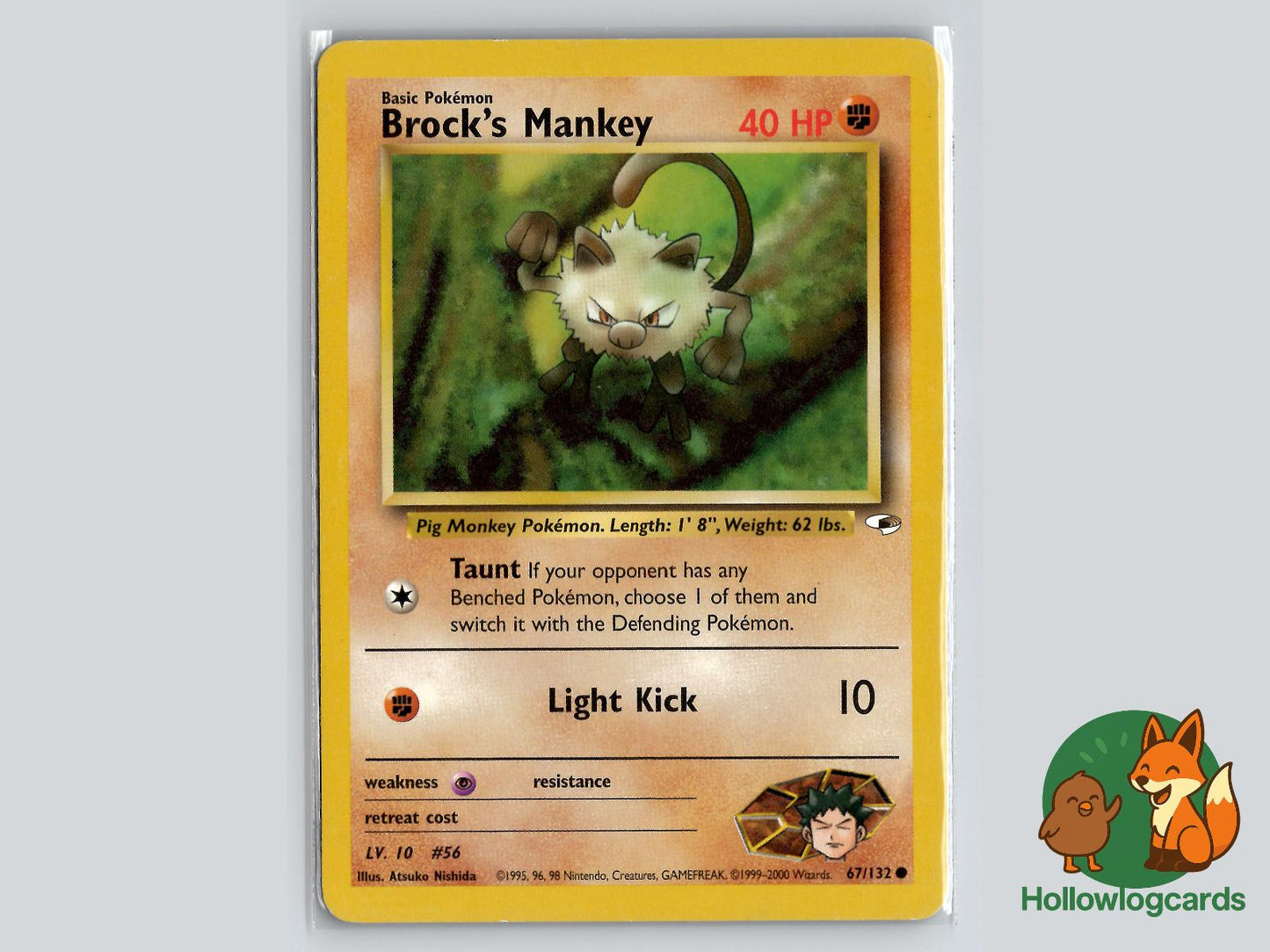 Brock's Mankey (67/132) - Gym Heroes Pokémon Card