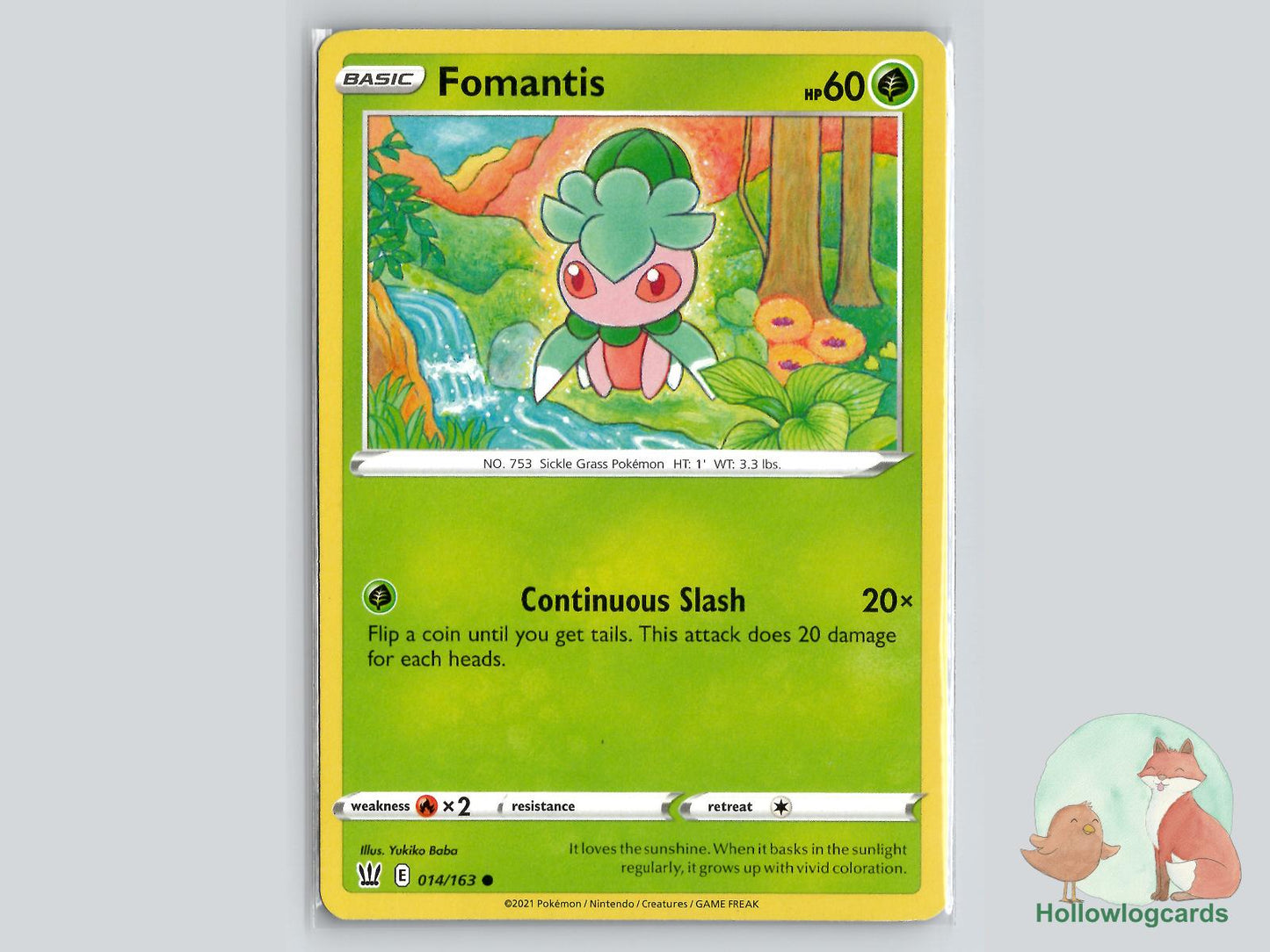 Fomantis (014/163) - Battle Styles Pokémon Card