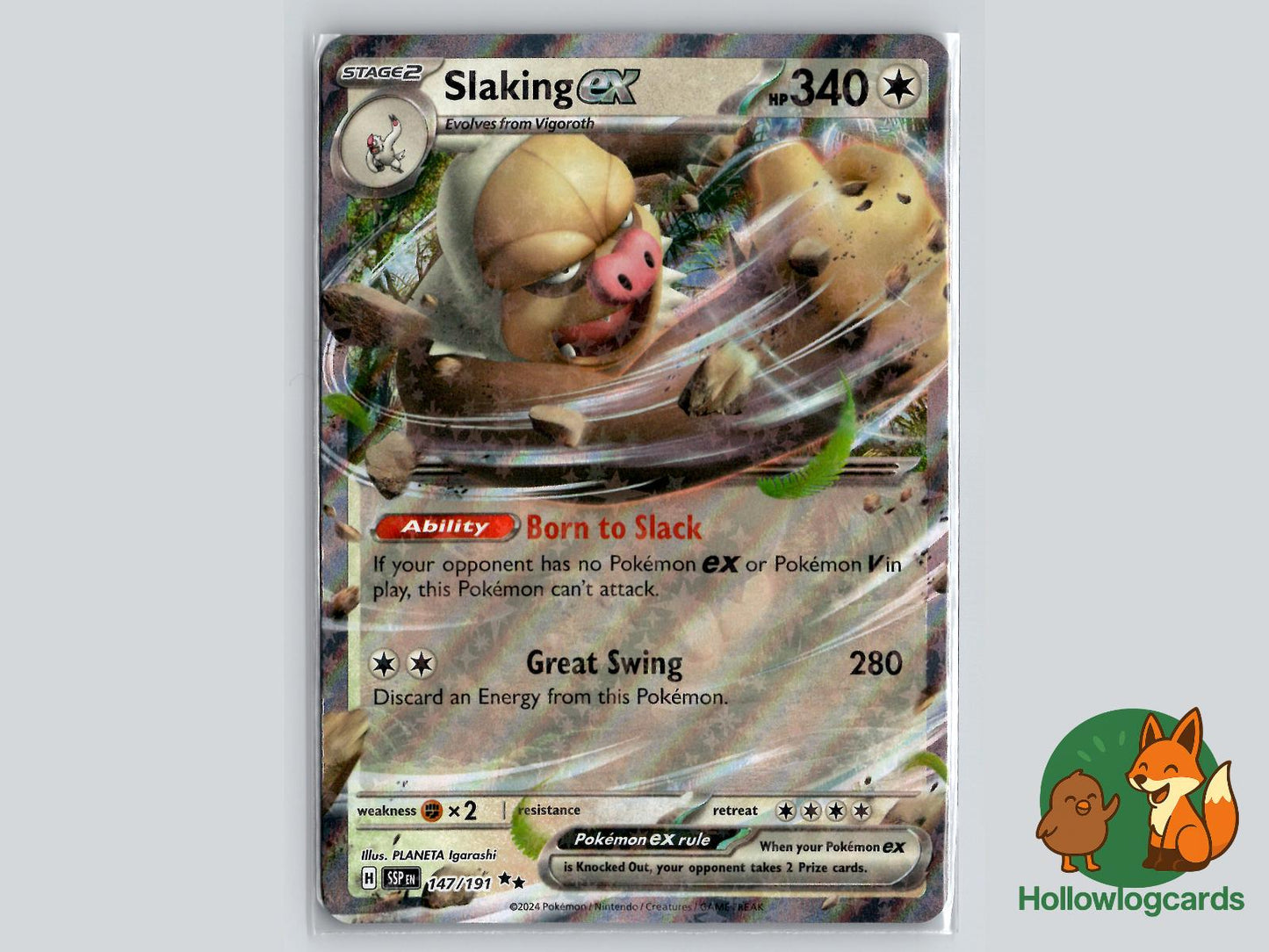 Slaking ex (147/191) - Surging Sparks Pokémon Card