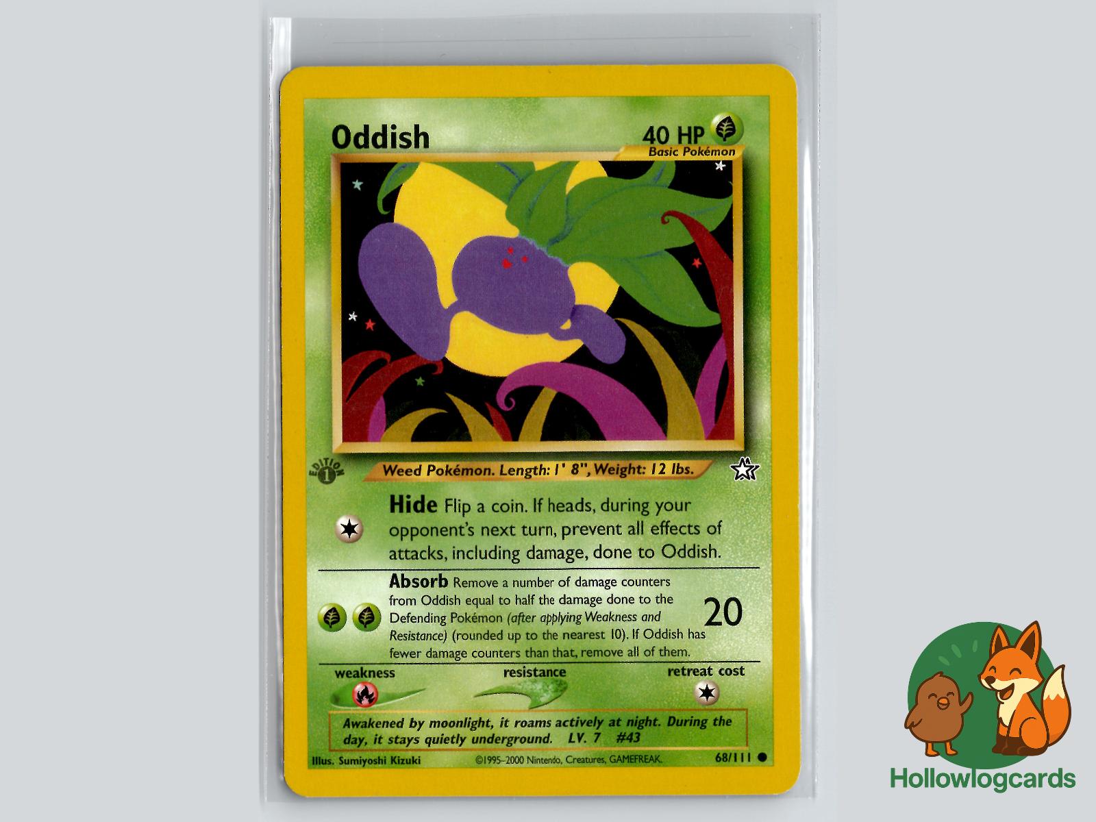 1st Edition Oddish (68/111) - Neo Genesis Pokémon Card